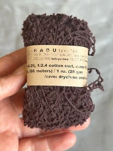 Habu Textiles Habu Yarn Cotton Curl Boucle Yarn A 26 Color 4 Plum 74 Yards - Picture 1 of 5