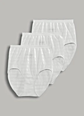Jockey Size 5 Matte & Shine Seamfree White Briefs Microfiber Wicking - Image 1 of 3