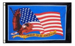 3x5 Flag Proud to be an American  3'x5' Banner Brass Grommets - Picture 1 of 1