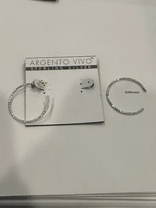 Argento Vivo Earrings With Defect 925 - Picture 1 of 5
