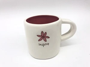 Tazza Starbucks Inspire Chunky 2008 dipinta a mano interno fiore rosa - 10 oz - Foto 1 di 4