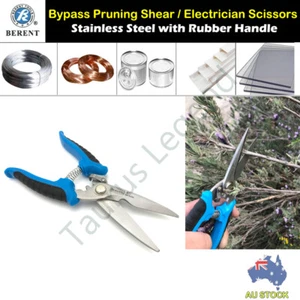 Stainless Steel Straight Blade Garden Scissors Pruning Shear Flower Tree Trimmer - Picture 1 of 6