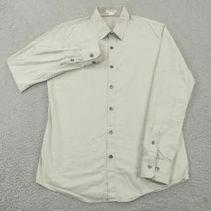 Helmut Lang Shirt Mens Medium Grey Lightweight Oxford Button Micro Stripe - Picture 1 of 14