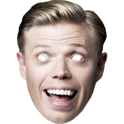 FUNKYBUNKY Rob Beckett Celebrity Card Face Mask - Ready To Wear - Fancy Dress