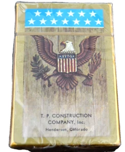 Tarjetas de juego T. P. CONSTRUCTION CO. HENDERSON, COLORADO ¡NOS selladas! Vintage - Imagen 1 de 4