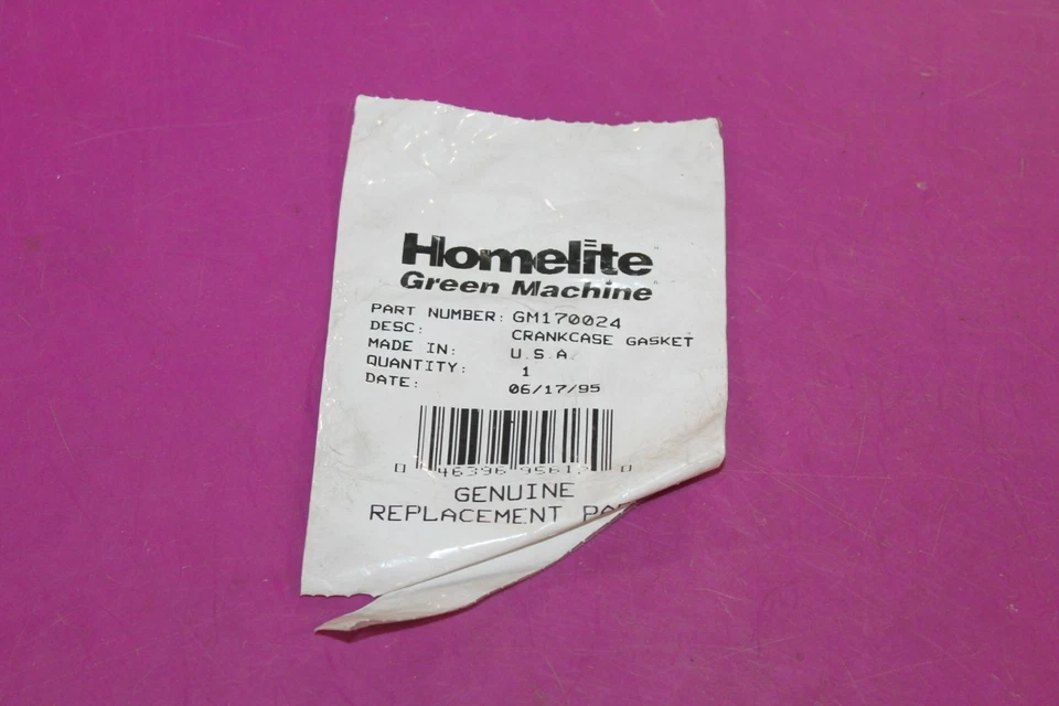 NOS Homelite Green Machine Gasket. Part GM170024. 170024. - Image 1 of 1