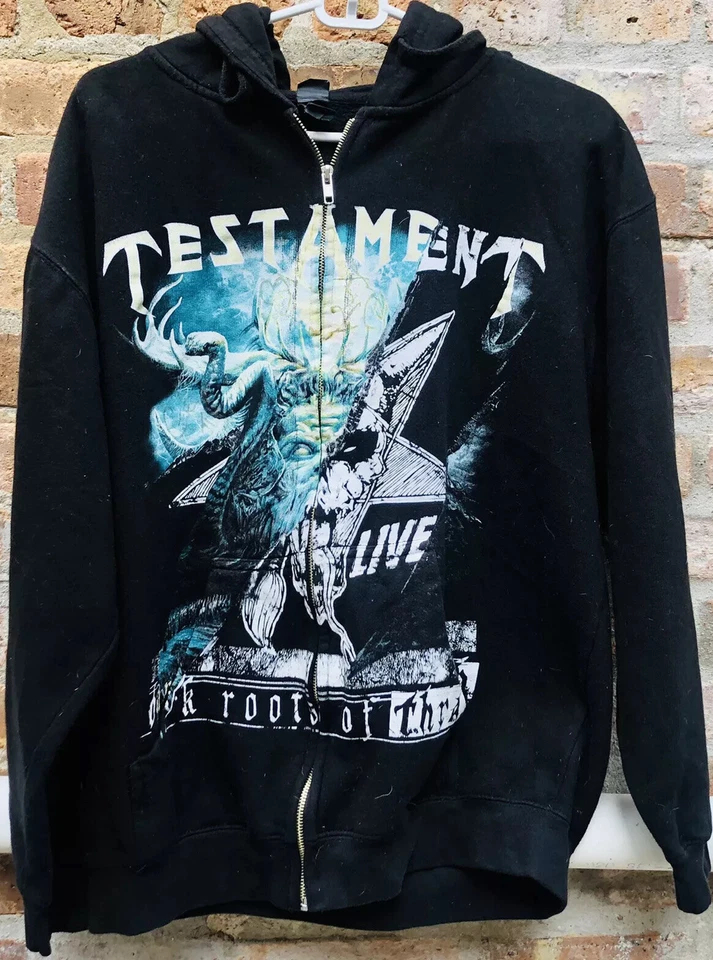 Rare Tultex Testament￼ Heavy metal band double sided graphic sweat shirt Large - Image 1 of 4