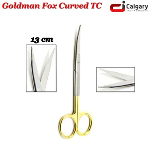 Goldman Fox Curved TC Plastic Surgery Instruments Medical Tissue Cutting Scissor - Picture 1 of 3
