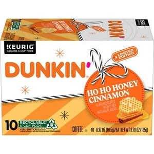 Dunkin’ Ho Ho Honey Cinnamon Flavored Coffee, K Cup Pods, 10 Ct. - Picture 1 of 4
