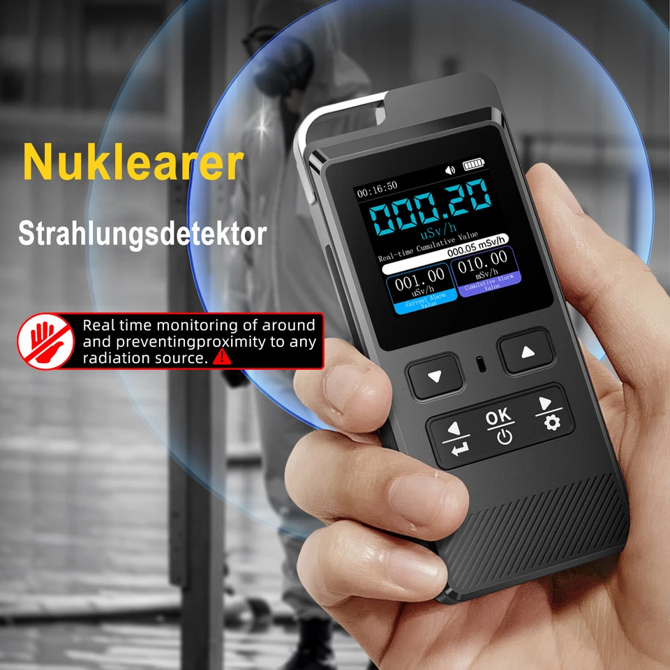 MARKENLOS Geigerzähler Nuklearer Strahlungsdetektor Tragbares Strahlungsmessgerät Gamma X-