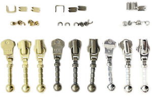 YKK Zipper Repair Kit #5 Foxtail (Diecast Ball) Slider Pull Suitable Metal Teeth