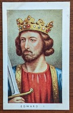 1937 Allen's Confectionery Card - Kings And Queens of England #9 Edward I