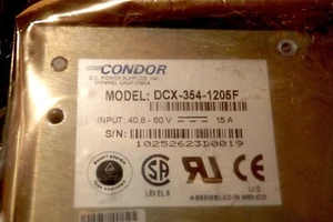 1 new Condor DCX-354-1205F Power Supply/TELECOM EQUIPMENT / Input: 40.8 to 60VDC - Picture 1 of 2