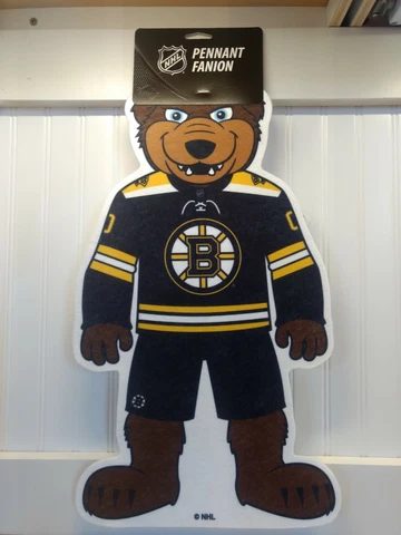BOSTON BRUINS MASCOT SHAPE CUT FELT WALL BANNER PENNANT 9"X18" Cover