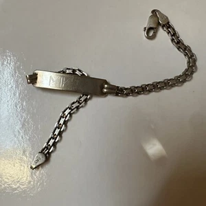 Vintage Sterling Silver ID Bracelet Engraved MIKEY - Picture 1 of 7