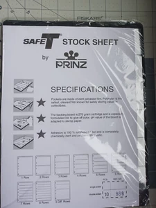 SafeT Hagner-Style Stock Sheets by Prinz B66 Two-Sided 6-Pocket Black 10-pack - Picture 1 of 2