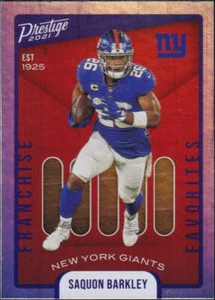 2021 Panini Presitge Franchising Favorites #FF-1 - Saquon Barkley - Foto 1 di 2