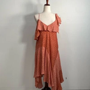 Joie Silk Dress One Shoulder Handkerchief XS Missing Belt - Picture 1 of 10