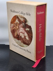 The Washburn College Holy Bible Oxford University Press with Slipcase 1980 - Picture 1 of 4