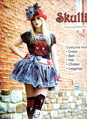 Fantasia adolescente Skullies da Living Fiction Studios - Tamanho meninas grande 12-14 - Imagem 1 de 4
