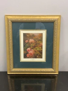A. DEBRUS VINTAGE RARE "A Still Life of Pink Roses" Lithograph Print, Pro Framed - Picture 1 of 4