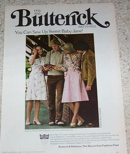 1975 vintage ad - Sweet Baby Jane Tise fashion Butterick sewing PRINT ADVERT - Picture 1 of 1