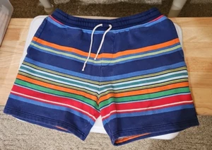 Polo Ralph Lauren mehrfarbig gestreifte Fleece Shorts Herren Größe L Large klassisch - Bild 1 von 12