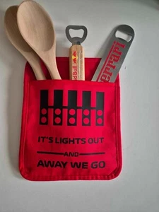 F1 Lights Out and Away We Go Kitchen Pot Holder Mclaren-Mercedes-Ferrari-Redbull - Picture 1 of 2