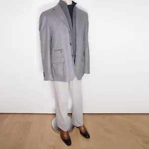 Pal Zileri Jacke Sport Mantel Grau Wolle Hundezahn Tweed Herren L XL It 54 - Bild 1 von 16