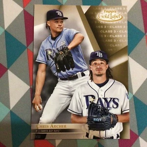 Chris Archer #92 Rays Class 3 Version 07/10 made 2018 Topps Gold Label 5x7 - Picture 1 of 2
