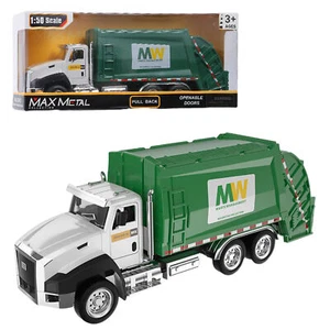 New 1:50 Garbage Truck Toy Pull Back Vehicle Model Car Truck Toy Boys Gift - Picture 1 of 14