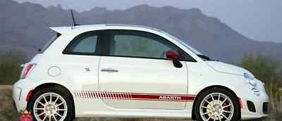 Se adapta a Fiat Abarth rayas laterales gráficos 500 calcomanías ambos lados cualquier año Foto 1 de 4