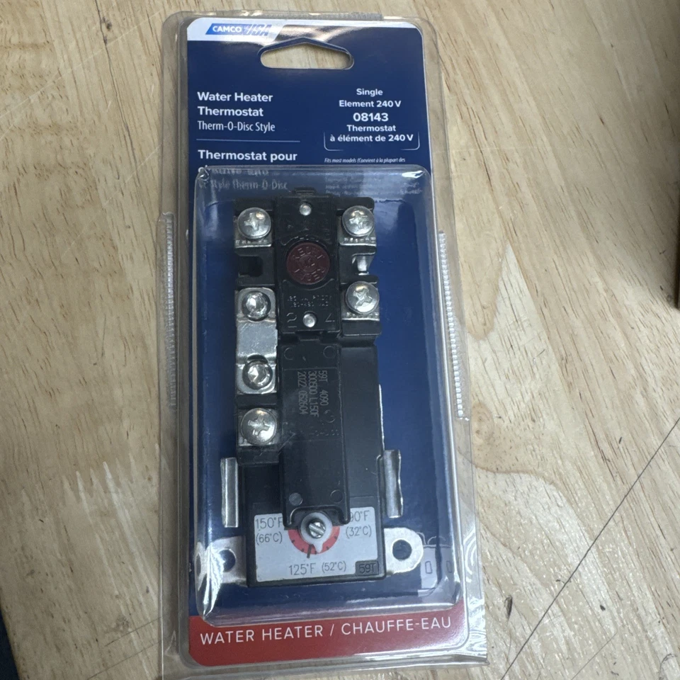 Termostato Calentador de Agua Eléctrico Camco Single Element 240V, 08143 Foto 1 de 1