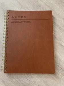 Fringe Studio Notebook Journal Faux Leather Cognac Spiral 192 lined pages - Picture 1 of 5