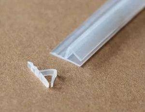 Shower Door Side Seal Strip - 120 - Inch 10 Ft (Feet) Soft Silicone Frameless... - Picture 1 of 9