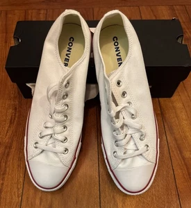 Scarpa bassa Converse Chuck Taylor All Star Canvas Unsex, bianca, US M/10, con 12 - Foto 1 di 7