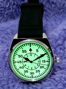 VH31 (Seiko) Flieger Pilot Stainless Steel C3 Lume Military Classic - Picture 1 of 13