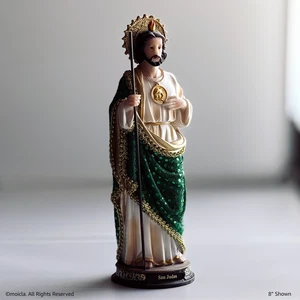 Saint Jude Thaddeus Resin Statue - 8" Catholic Figurine | San Judas Tadeo - Picture 1 of 5