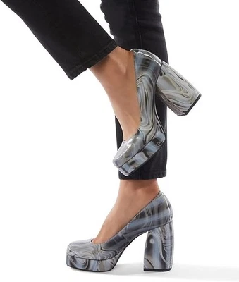 NUEVO Mujer Plataforma Bomba Alta Katy Perry The Uplift Plataforma Tacones Talla 11/41 Foto 1 de 4