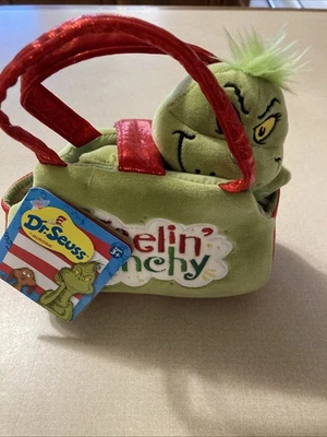 Aurora Whimsical Dr. Seuss Fancy Pals Feeling Grinchy Stuffed Animal Green NEW - image 1 of 4