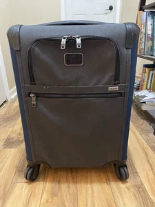 Tumi Alpha Bravo International Expandable 4 Wheeled Spinner 22” - Gray/Blue - Picture 1 of 15