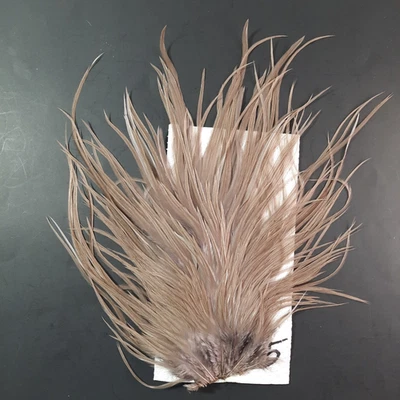 Lt. Montura Dun mediana Hackle gallo delgado seco atado de moscas plumas de cabello artesanales #5 Foto 1 de 4