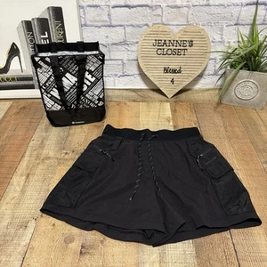 Pantalón Corto Lululemon Negro Multi-Bolsillo Carga Alto Atlético Senderismo 5" Talla 8 - Imagen 1 de 15
