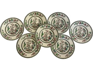 Johnson Bros Indian Tree Floral Salad Plates Set of 7 Ceramic Dinnerware - Picture 1 of 17