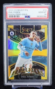 Panini Select Gold Prizm 2022-23/10 Phil Foden PSA 10 Manchester City - Imagen 1 de 3