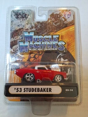 Action Muscle Machines 1953 Studebaker 53 Commander Starliner Red 05-14 1:64 P - Image 1 of 2