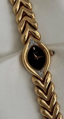 Reloj Seiko vintage raro con bisel de diamantes tono dorado para mujer Foto 1 de 4