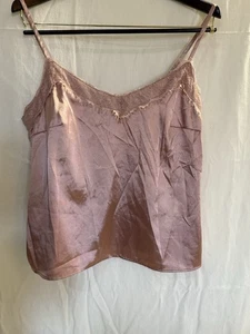 Astrologie Rouge Satin Spitze Trägertop L Coquette Y2K Slip Ästhetisch Auslaufmodell - Bild 1 von 8
