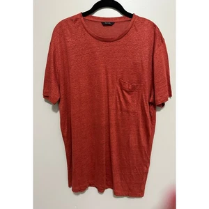 Massimo Dutti Neu mit Etikett Herren 100 % Leinen Tasche eine Tasche T-Shirt Made in Italy - Bild 1 von 7