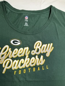 Green Bay Packers 2XL Damen T-Shirt NFL Team Bekleidung U-Ausschnitt Kurzarm - Bild 1 von 8